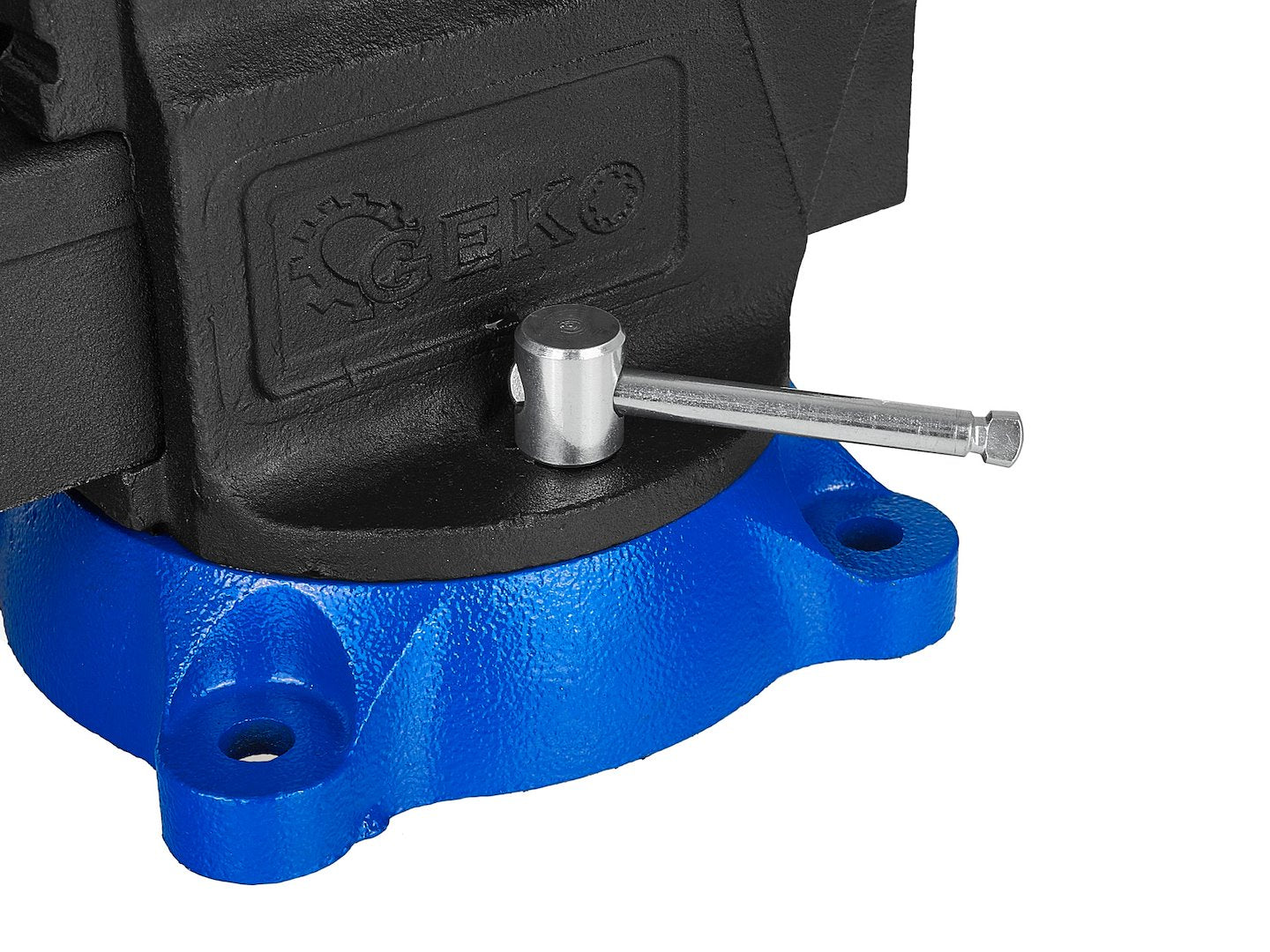 Morsa di precisione da banco con base girevole, morsa da banco rotante-girevole, per impieghi gravosi Heavy Duty, uso domestico commerciale da garage officina, morsa da banco apertura 150 mm Geko