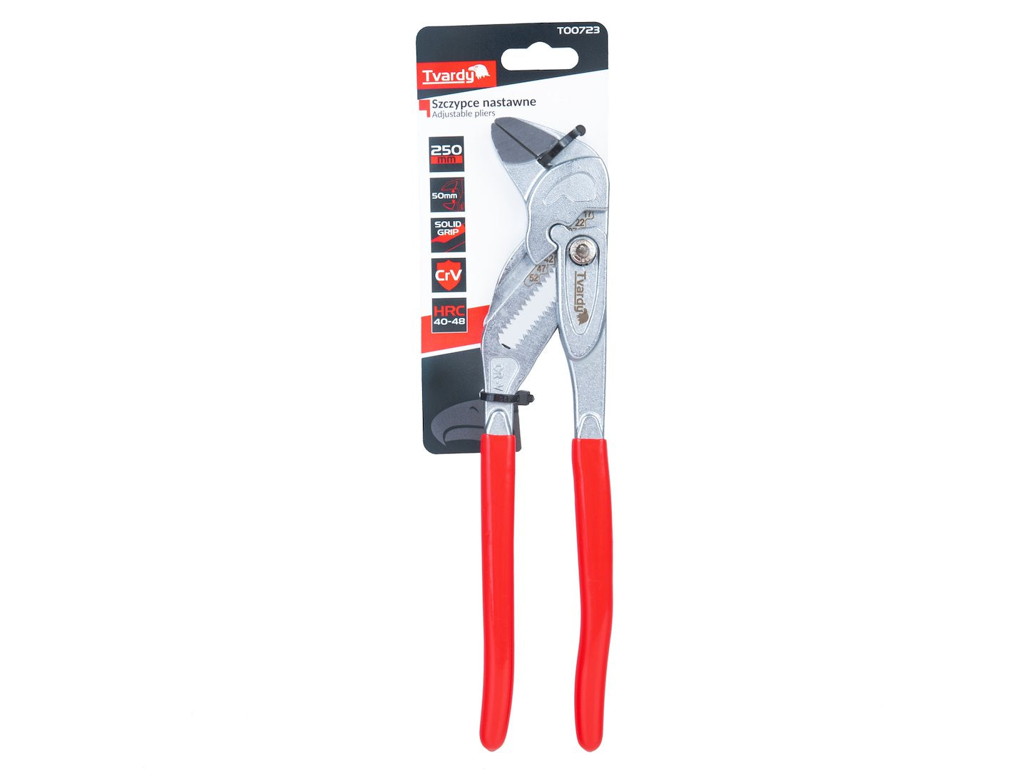 Pinza 250 mm regolabile, in acciaio Cr-V – utensile universale, Tvardy