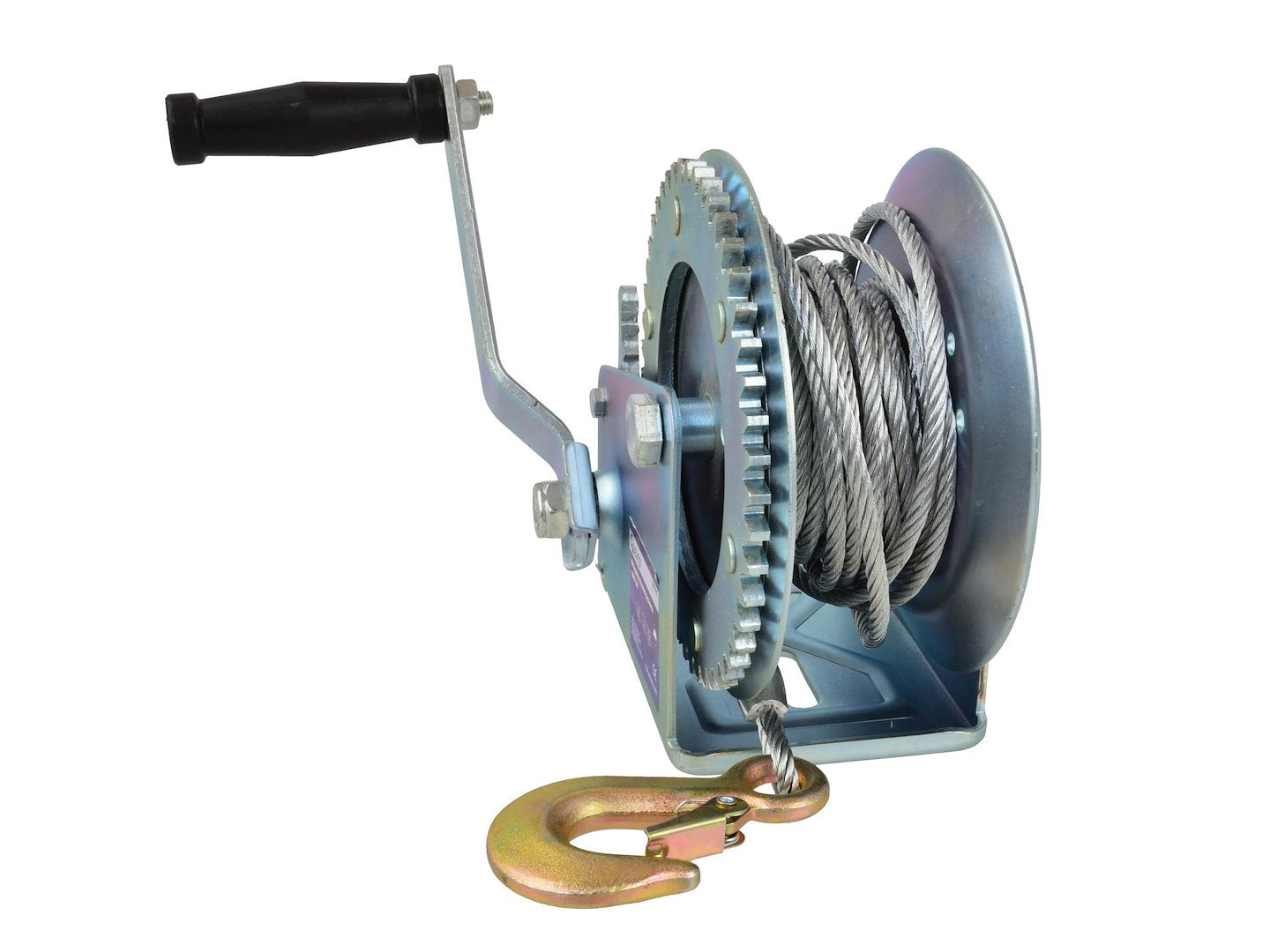 Verricello manuale, portata massima 1800 lb / 850 kg, cavo da 10 m, ideale per traino di auto, barche e attrezzature, Geko