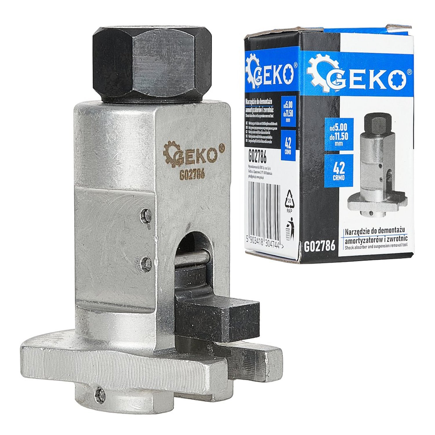 Kit estrattore separatore ammortizzatore puntone auto strumento di rimozione, strumento di rimozione dell ammortizzatore idraulico, separatore di sospensione del forcellone, strumento di rimozione del telaio dell'auto universale, 5-11.5mm- Geko