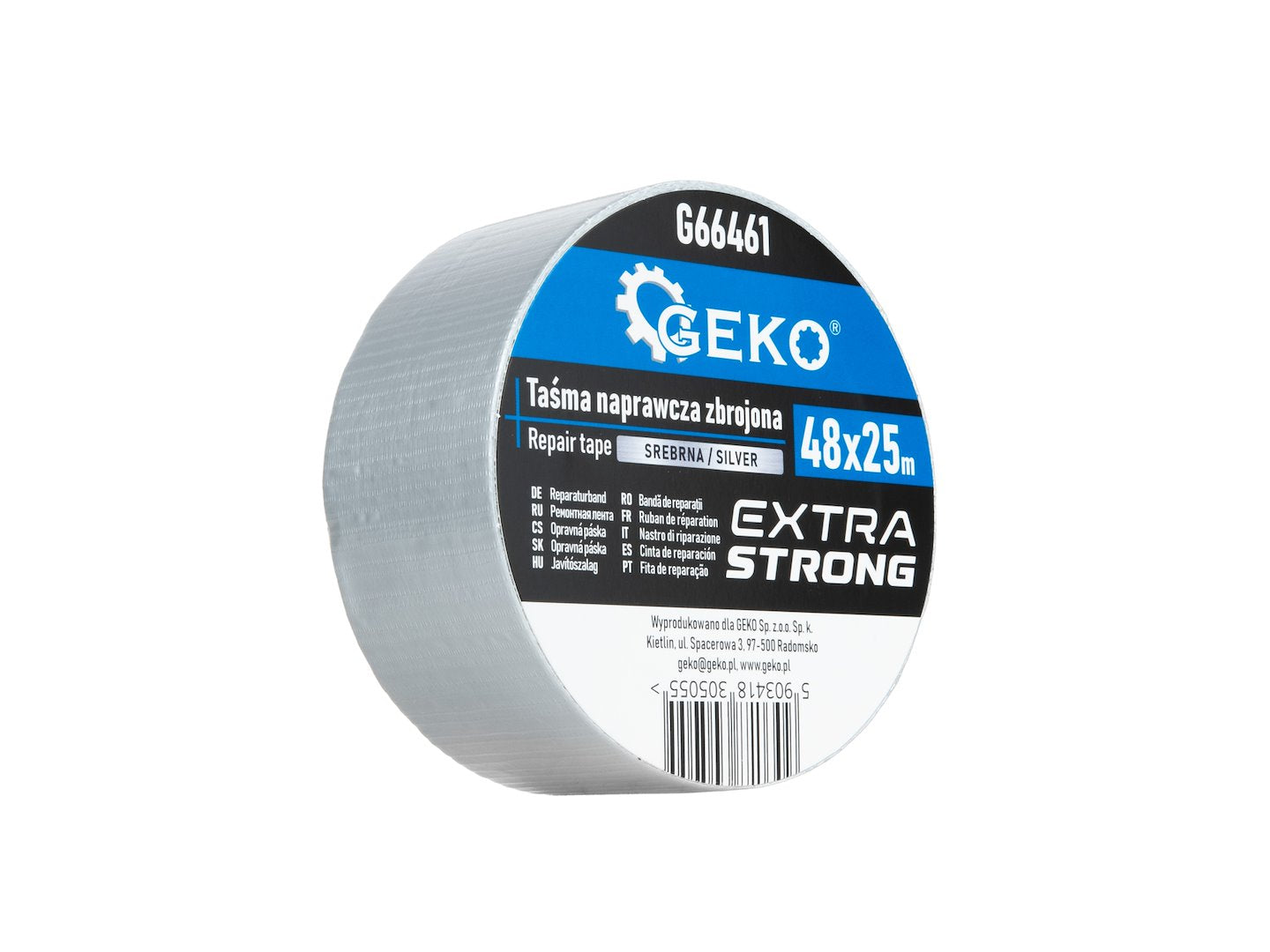Nastro adesivo rinforzato, nastro rinforzato, filamento tipo nastro, 48mm x 25m Geko
