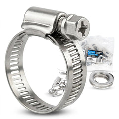 10 pezzi fascette stringitubo regolabili tubi fascette per applicazioni tubature automobilistiche e meccaniche, kit fascetta stringitubo in acciaio, 12.7mm x 3m con viti di fissaggio regolabili, Geko