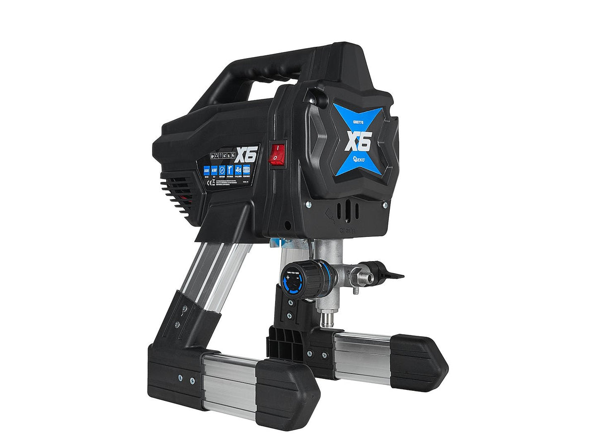 Pistola per pompa verniciatura idrodinamica X6 700 W 200 Bar 1.4 litro/min tubo 15 m, ugello 0.517 , spruzzo vernice ad alta pressione, uso commerciale per forniture di verniciatura per auto casa Geko