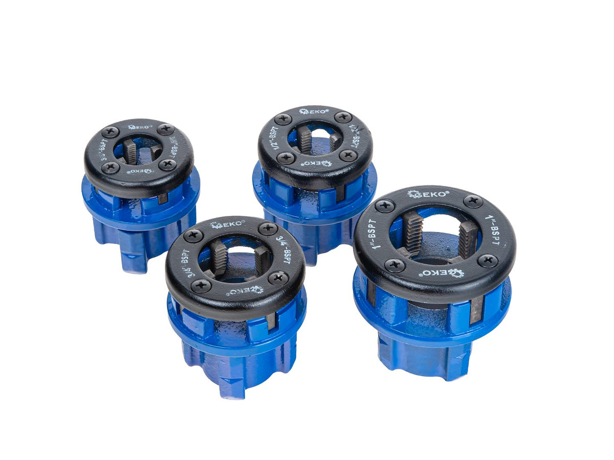 Set-kit filiera manuale a cricco per tubi 3/8''- 1'' Geko