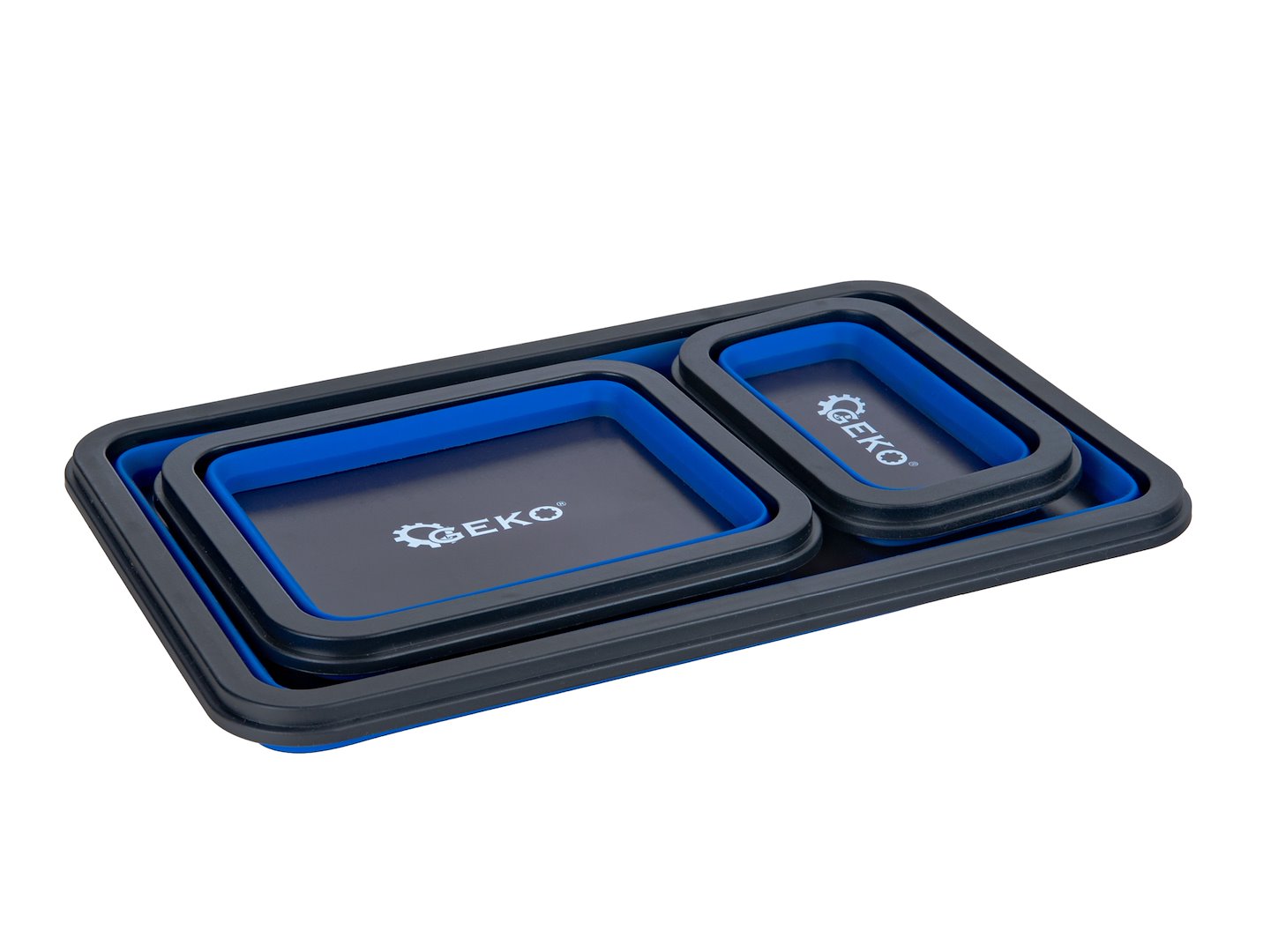 Serie di vaschette magnetiche, silicone pieghevole, 3 pezzi Geko