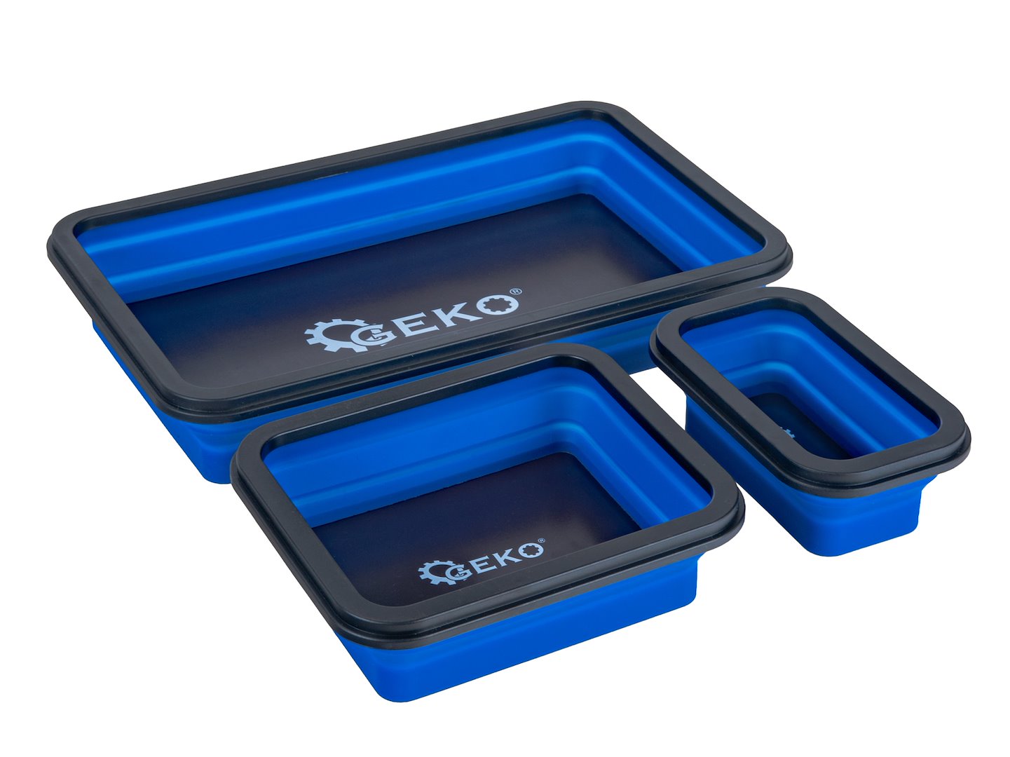 Serie di vaschette magnetiche, silicone pieghevole, 3 pezzi Geko