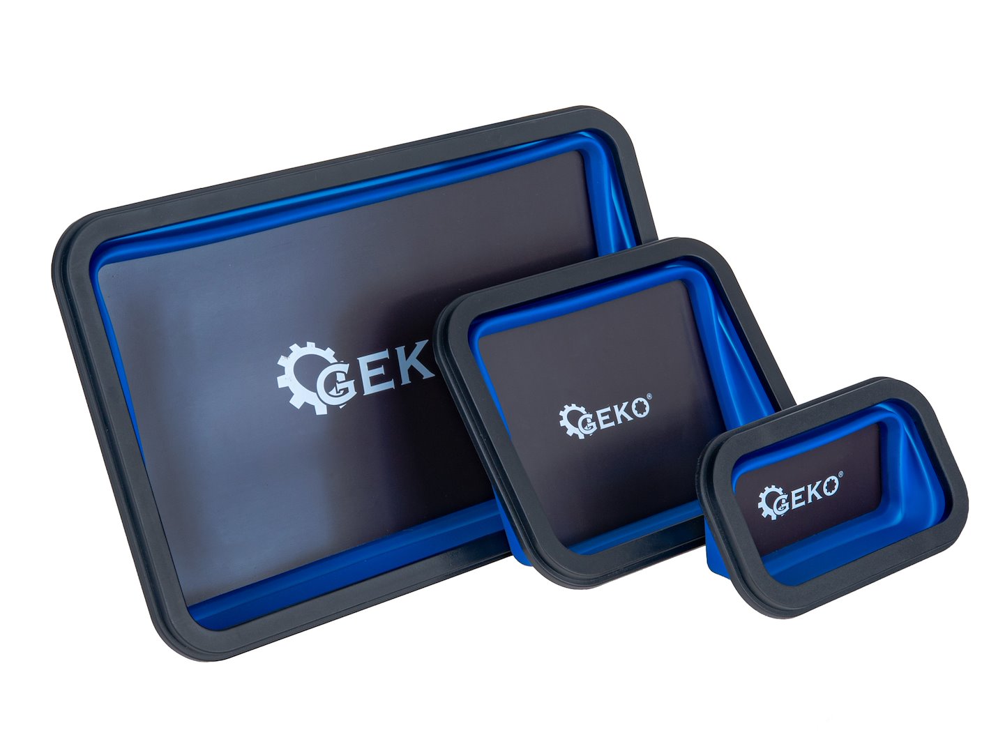 Serie di vaschette magnetiche, silicone pieghevole, 3 pezzi Geko