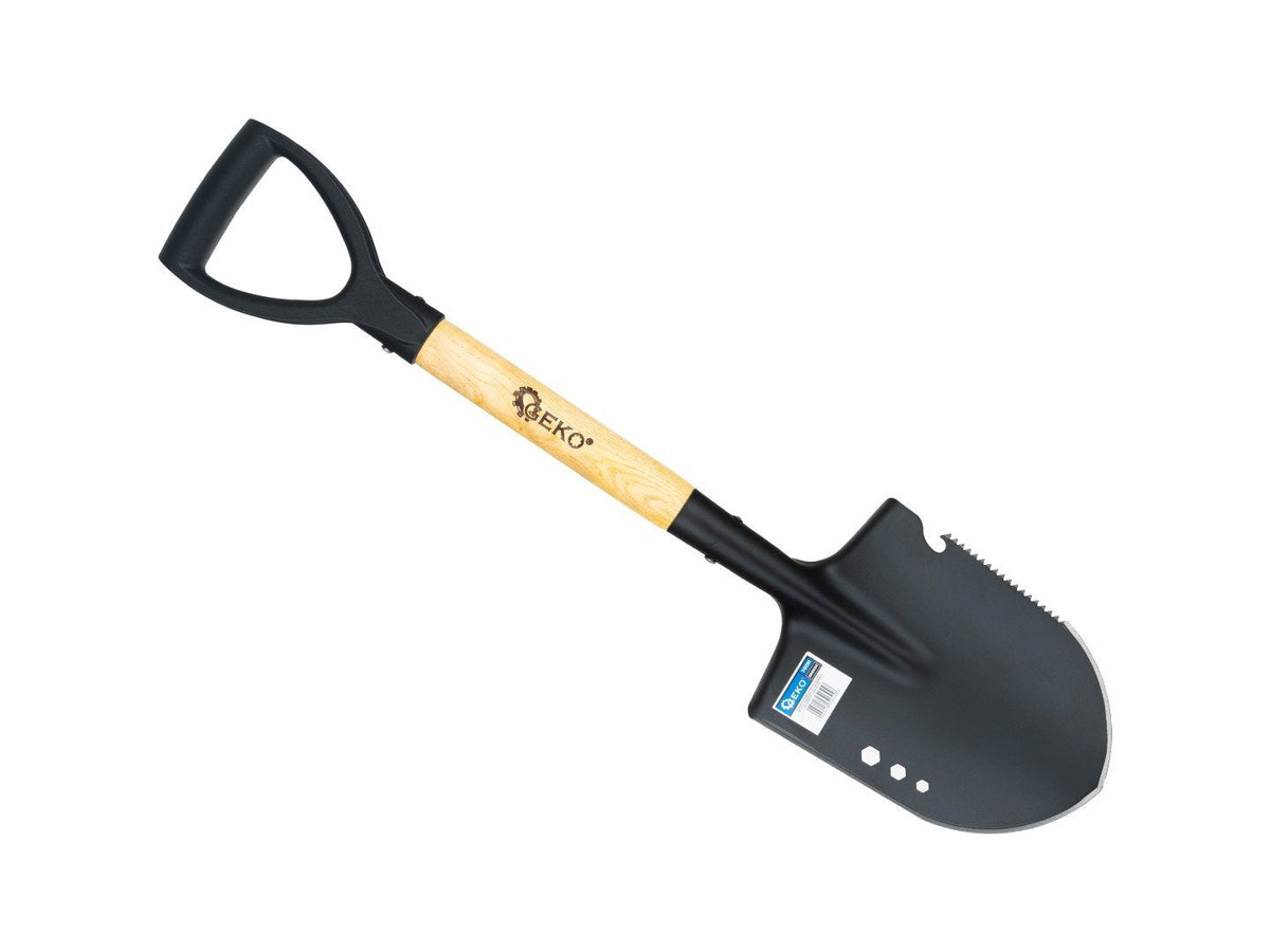 Pala con manico a D, pala da giardino compatta con manico in legno 70 cm