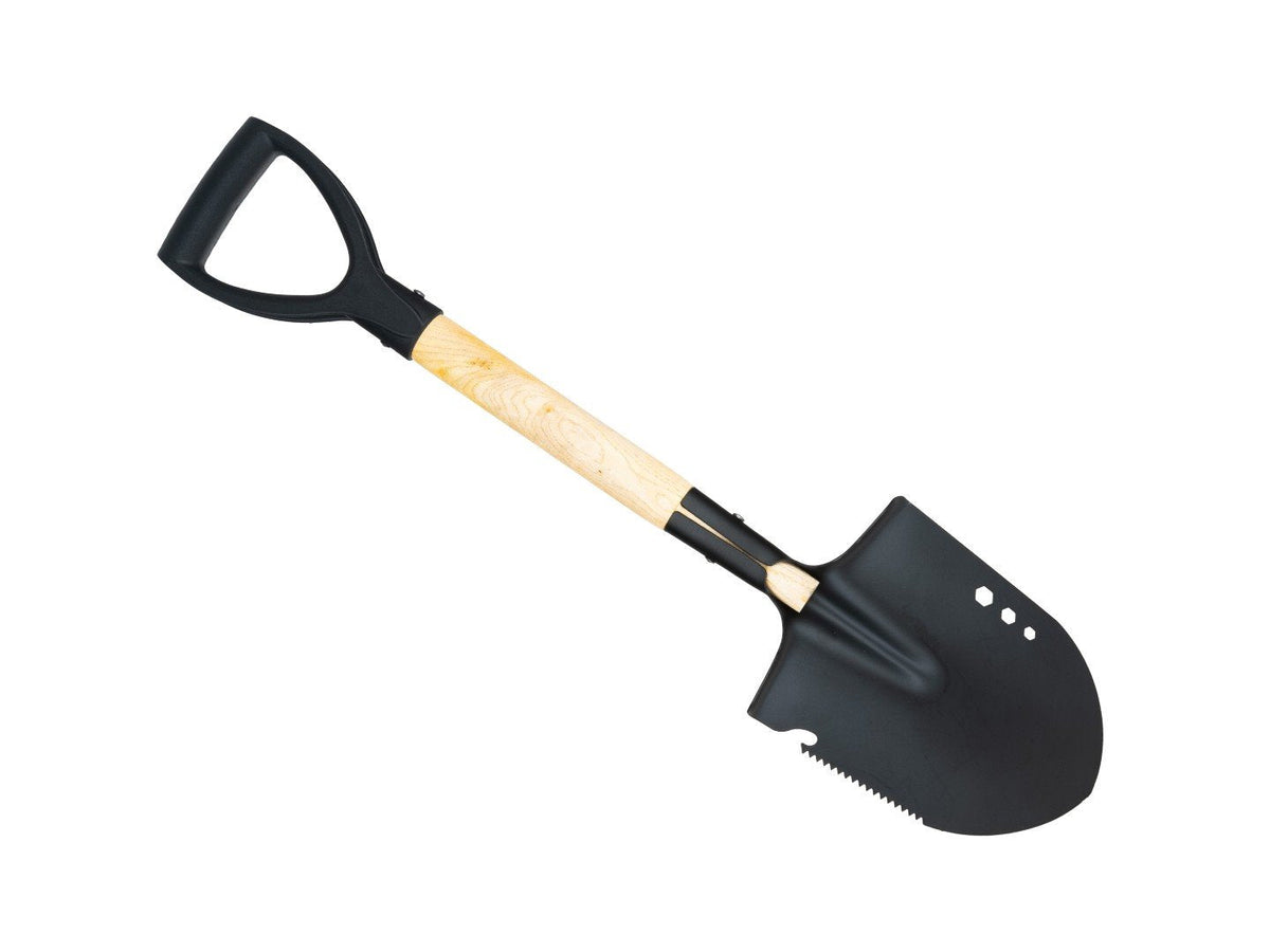 Pala con manico a D, pala da giardino compatta con manico in legno 70 cm