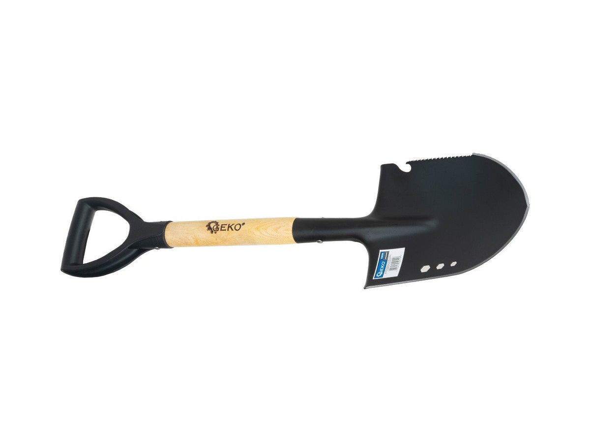 Pala con manico a D, pala da giardino compatta con manico in legno 70 cm