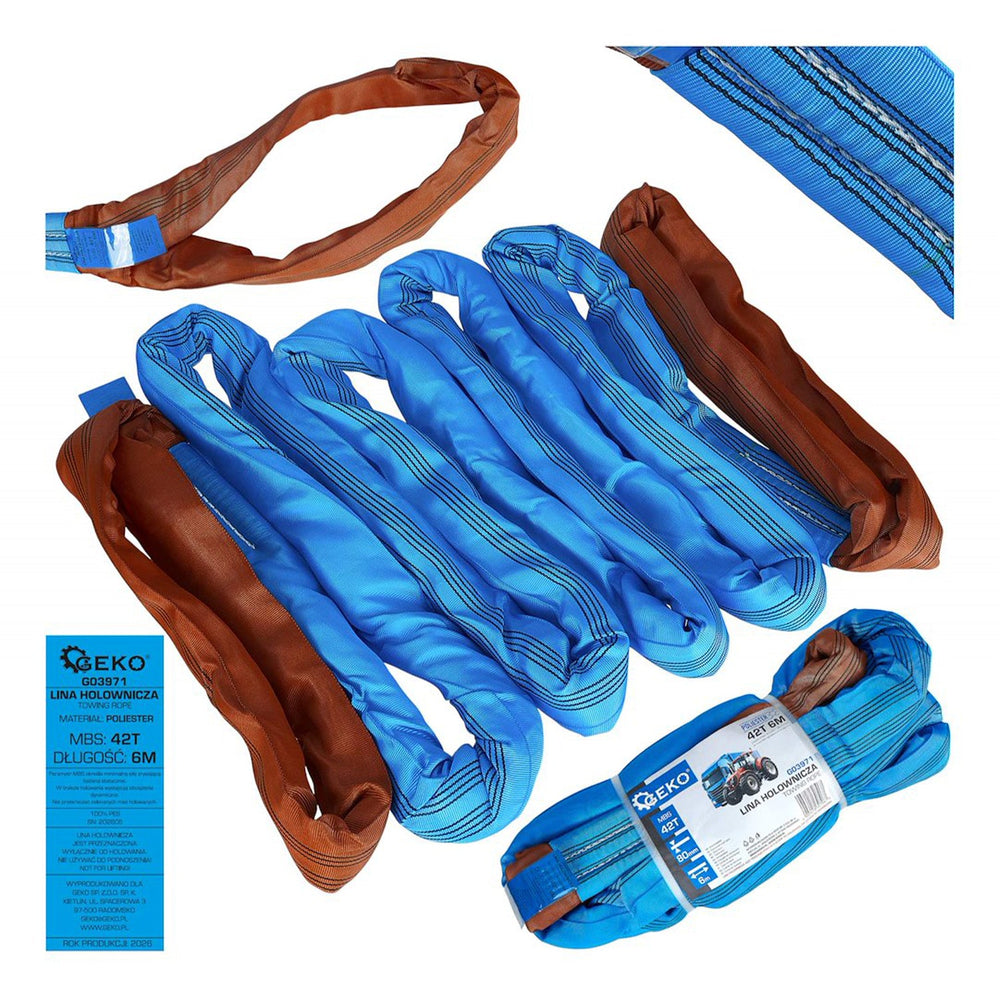 Cinghia di traino professionale 6 m 42 tonnellate per veicoli pesanti Geko