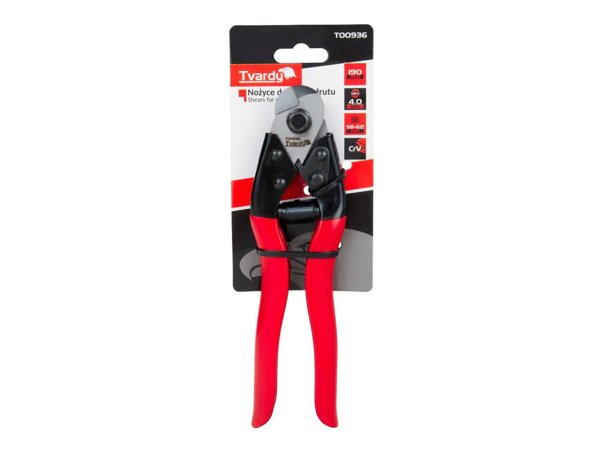 Mini tronchese da 190 mm, per cavi in acciaio legato forgiato, Tvardy