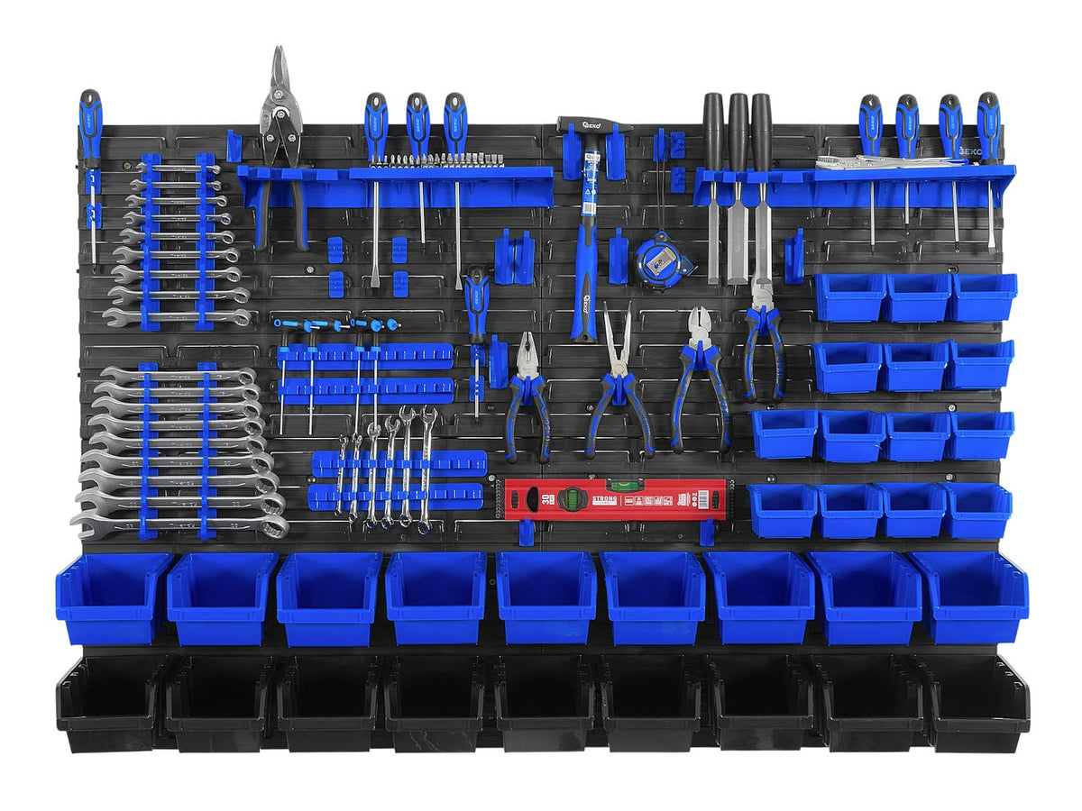 Pannello forato portautensili, portaoggetti,organizzatore da parete 78 elementi, portattrezzi per garage e officina,1152X780 mm Geko