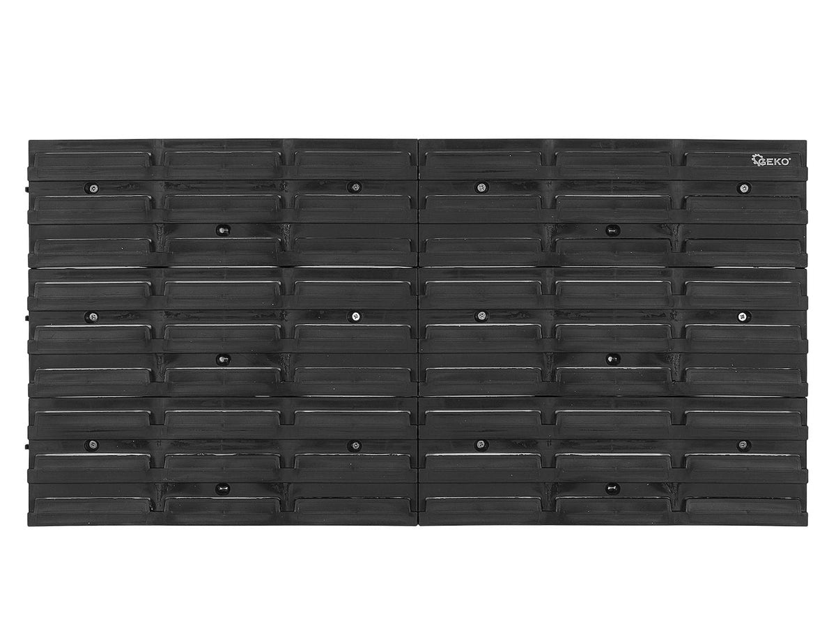 Pannello forato portautensili, portaoggetti,organizzatore da parete con contenitori/cassette, portattrezzi per garage e officina,390x780mm Geko