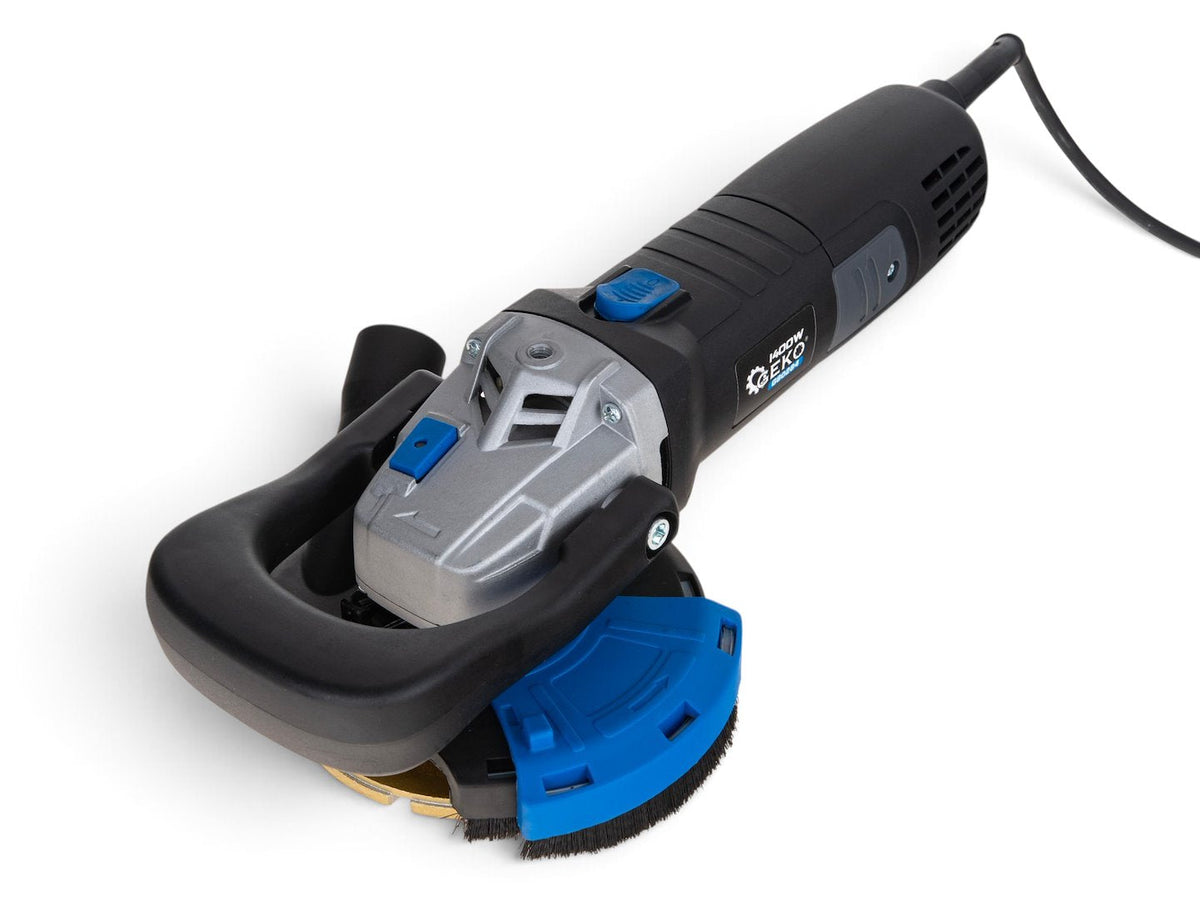 Levigatrice per calcestruzzo, 125 mm, con valigetta, velocità regolabile, 1400 W Geko