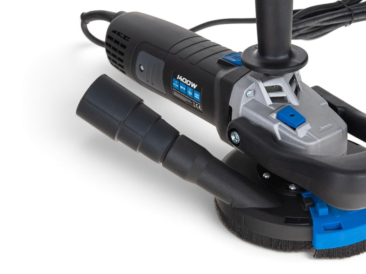 Levigatrice per calcestruzzo, 125 mm, con valigetta, velocità regolabile, 1400 W Geko