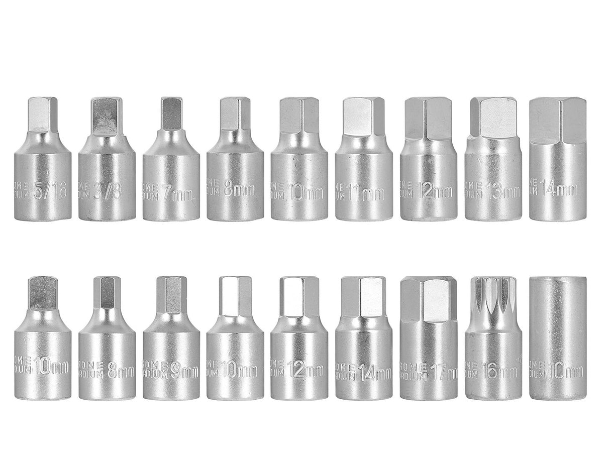 Set-kit chiavi per coppa dell’olio, attacco 3/8", 18 pezzi Geko