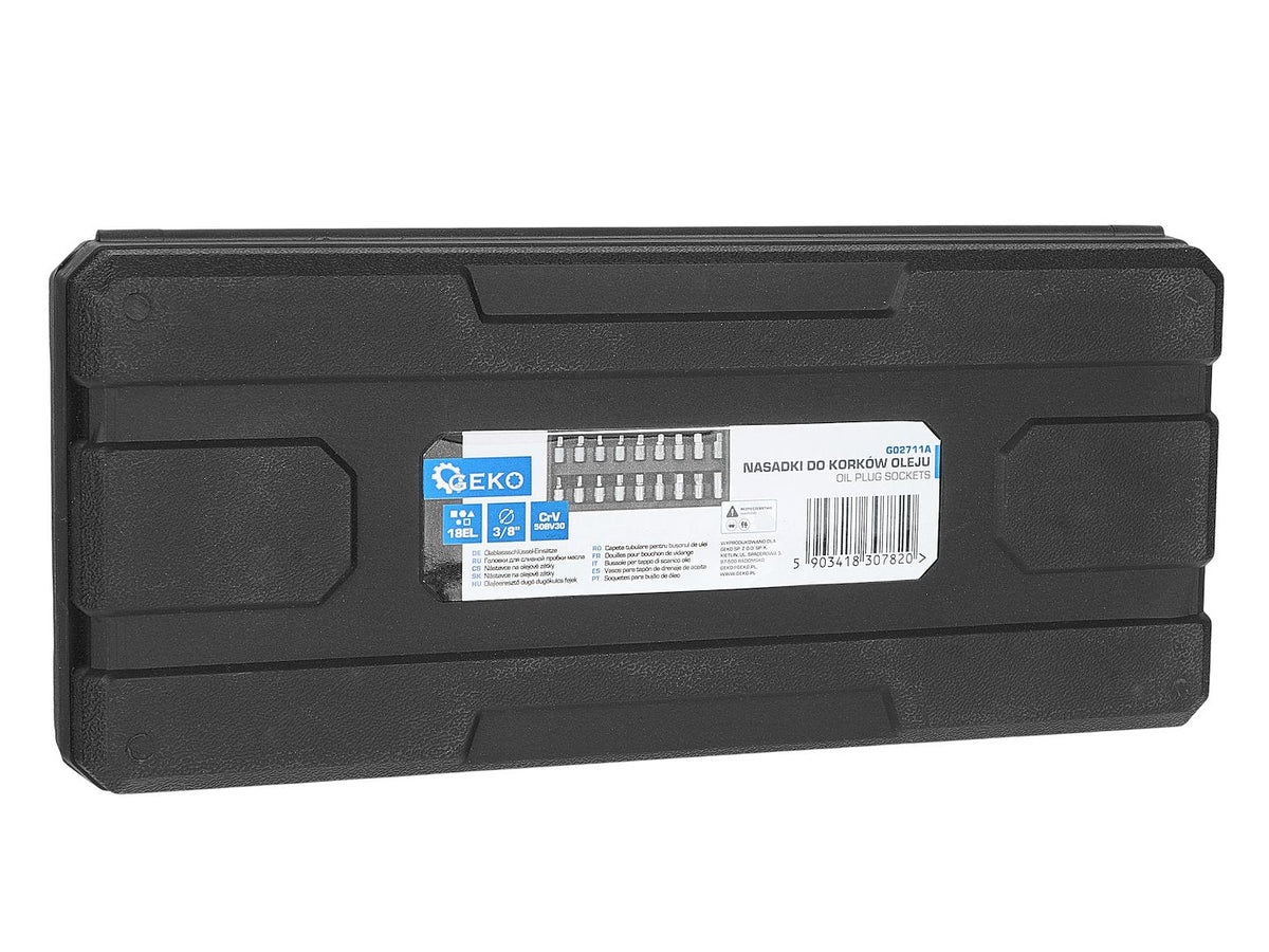 Set-kit chiavi per coppa dell’olio, attacco 3/8", 18 pezzi Geko