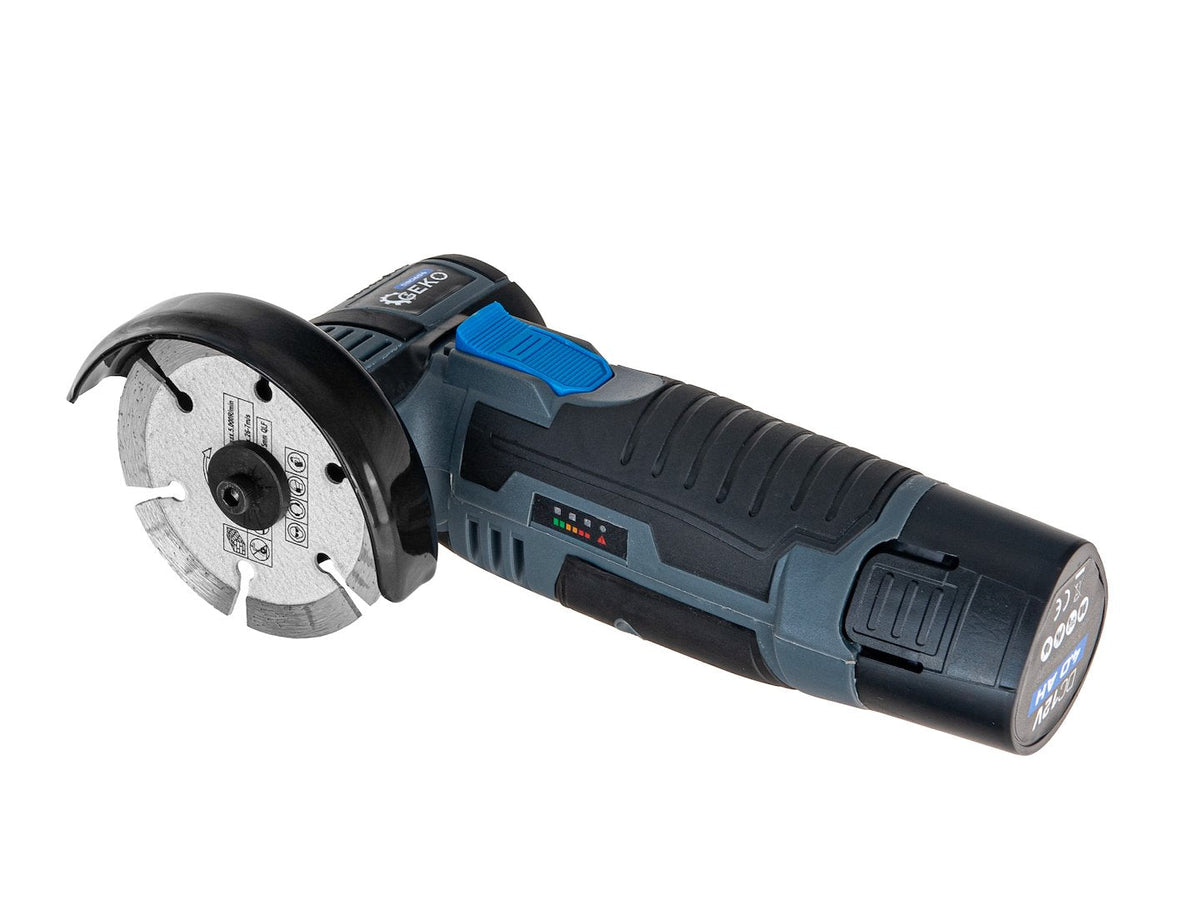 Mini smerigliatrice angolare 12 V – 76 mm, con 2 batterie Geko