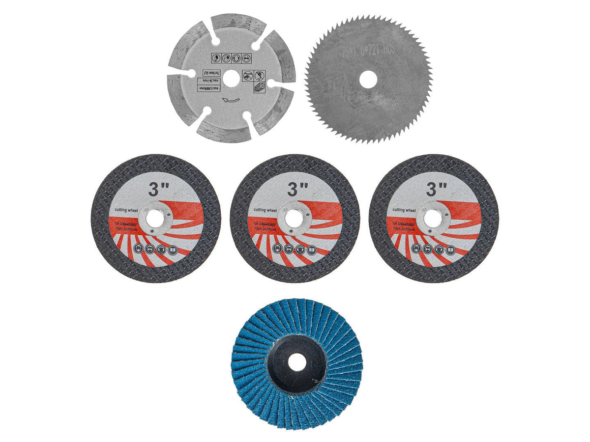 Mini smerigliatrice angolare 12 V – 76 mm, con 2 batterie Geko