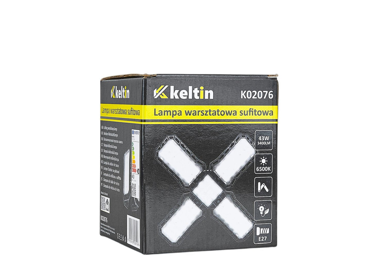 Lampadina LED pieghevole con attacco E27 43W 3400 lm 6500K Keltin
