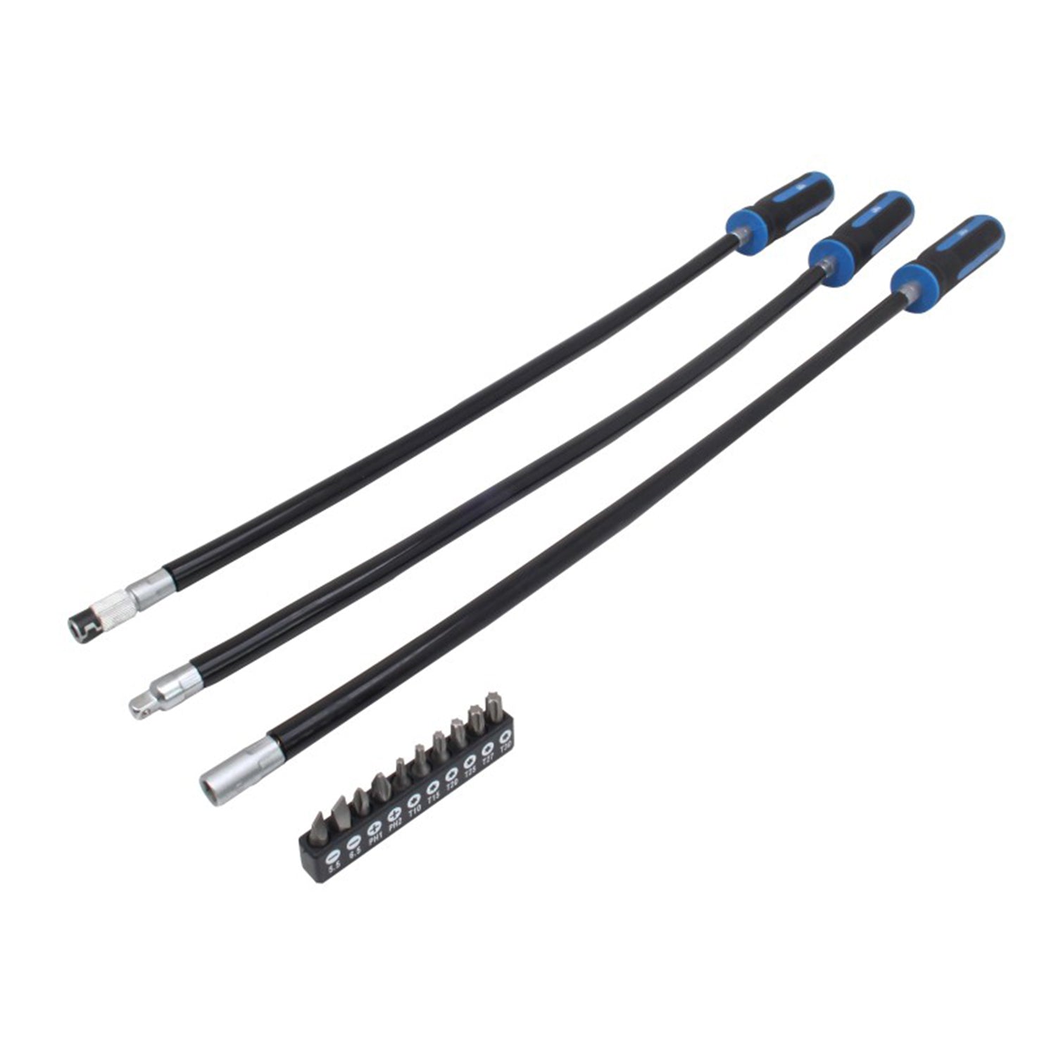 Set cacciaviti flessibili + inserti, extra lunghe, 600 mm Satra