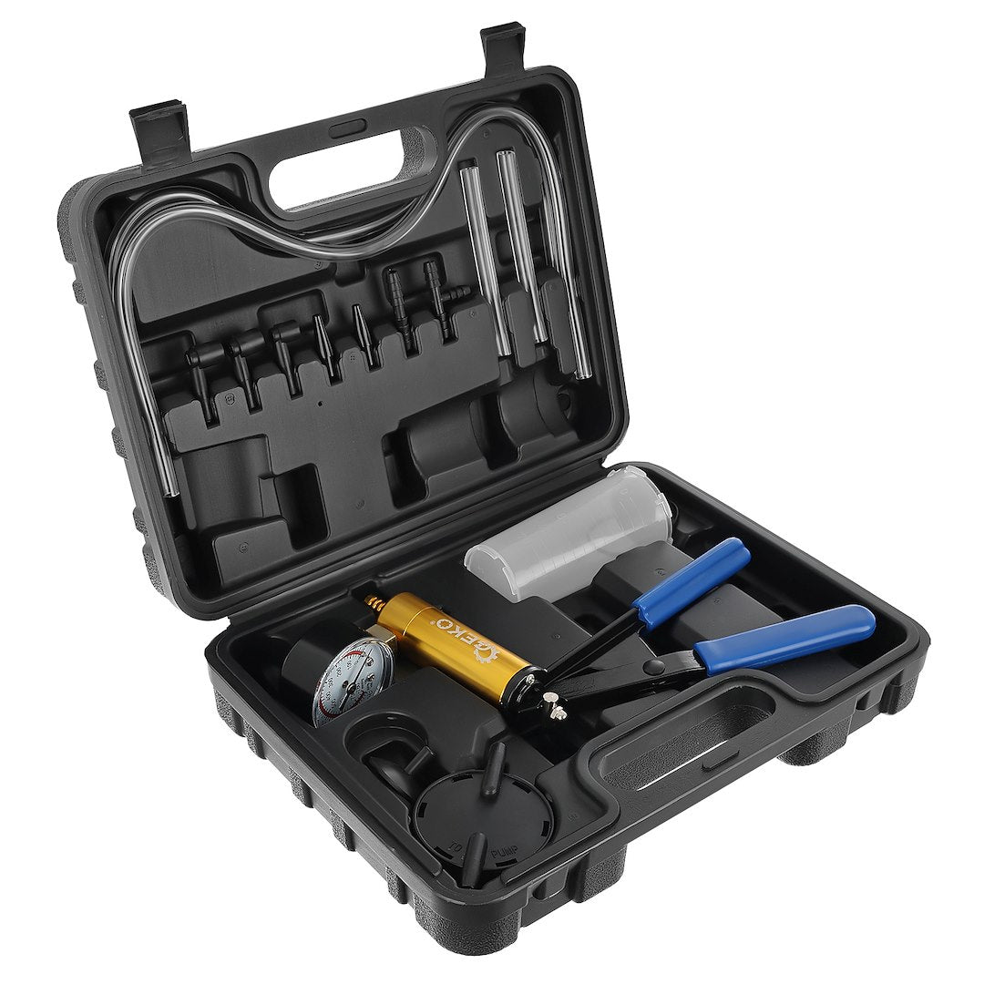 Kit spurgo freni, tester per pompe a vuoto per autoveicoli, pompa manuale a depressione per spurgo freni per automobili auto e moto, apparecchio per spurgo freni