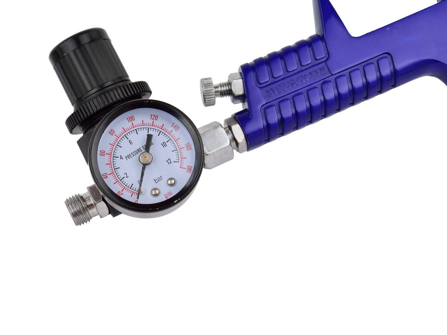 Pistola a spruzzo pneumatica con regolatore di pressione valvola di controllo dell'aria, manometro e filtro separatore sifone per acqua compressore,pistola di verniciatura con separatore filtro trappola acqua olio, filettatura standard 1/4", Geko