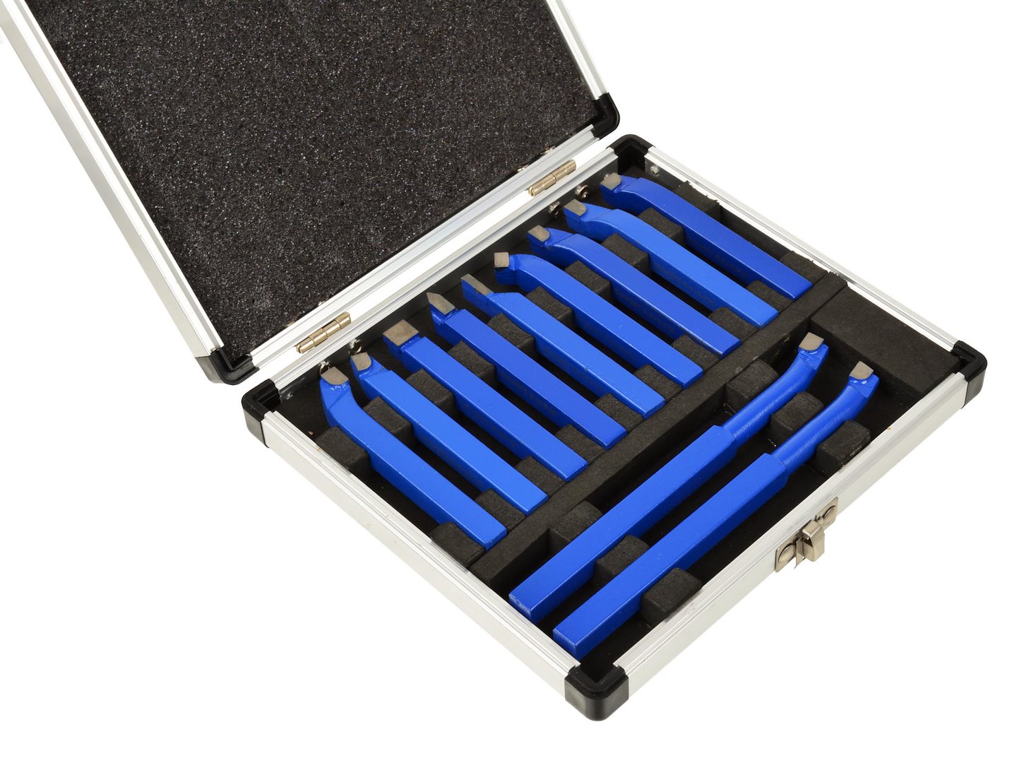 Set di utensili per tornitura con punta in carburo da 11 pezzi, kit di utensili per tornitura, utensili tornio set per tornitura in carburo con inserti in carburo e punte in metallo duro, 8 x 8 mm, Geko