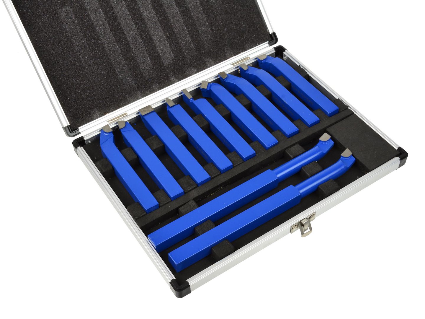 Set di utensili per tornitura con punta in carburo da 11 pezzi, kit di utensili per tornitura, utensili tornio set per tornitura in carburo con inserti in carburo e punte in metallo duro, 12 x 12 mm, Geko