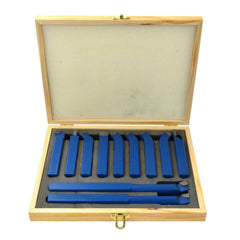 Set di utensili per tornitura con punta in carburo da 11 pezzi, kit di utensili per tornitura, utensili tornio set per tornitura in carburo con inserti in carburo e punte in metallo duro, 16X16 mm
