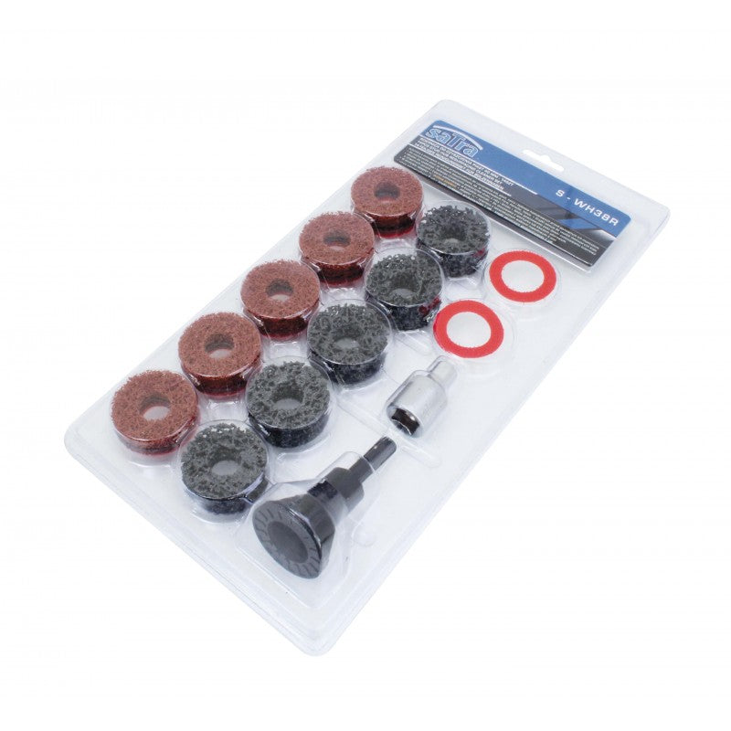 Kit di pulizia mozzo ruota, kit smerigliatrice mozzo ruota, set dischi abrasivi