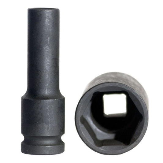 Chiave a bussola lunga a impatto profondo, attacco da 1/2" pollici da 24 mm per riparazioni auto, domestico acciaio Cr-Mo, Kroftools