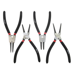 Set di 4 pinze Seeger - con molle resistenti, manici, 200 mm Geko