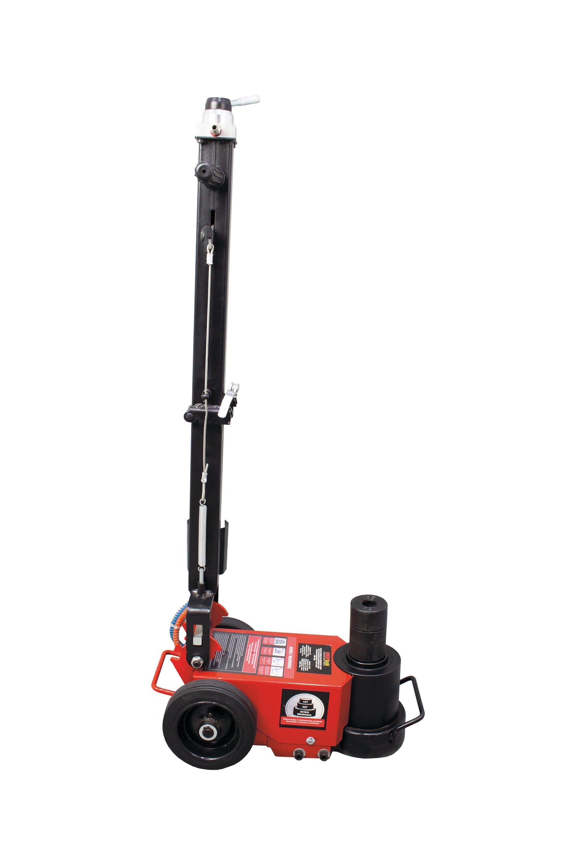 Cric pneumoidraulico 15–30 t, sollevatore idro-pneumatico a carrello ad aria compressa, mobile, per camion, veicoli commerciali da 30 tonnellate, sollevatore a carrello, per settore agricolo, Kroftools