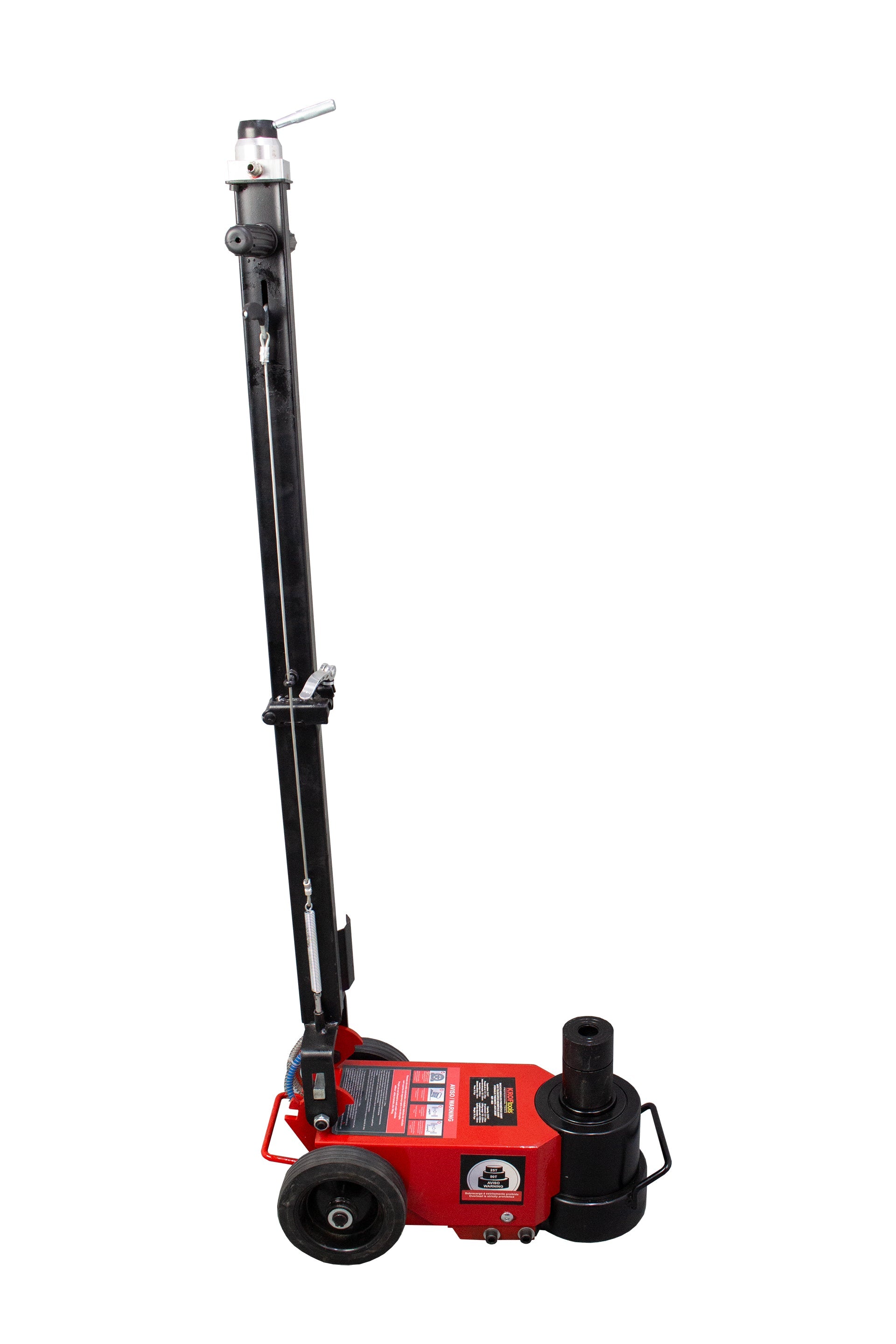 Cric pneumoidraulico 25–50 t, sollevatore idro-pneumatico a carrello ad aria compressa, mobile, per camion, veicoli commerciali da 30 tonnellate, sollevatore a carrello, per settore agricolo, Kroftools