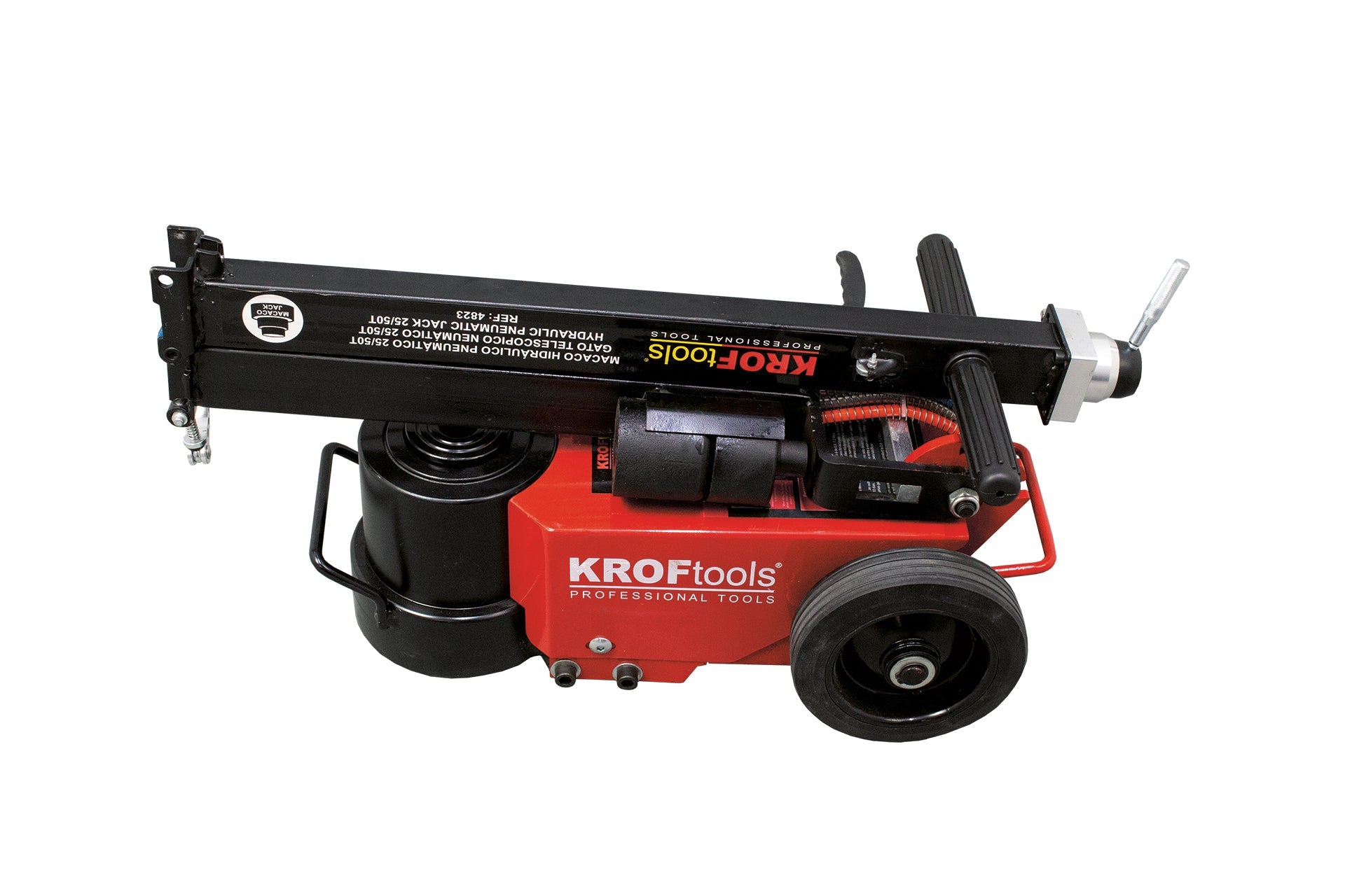 Cric pneumoidraulico 25–50 t, sollevatore idro-pneumatico a carrello ad aria compressa, mobile, per camion, veicoli commerciali da 30 tonnellate, sollevatore a carrello, per settore agricolo, Kroftools