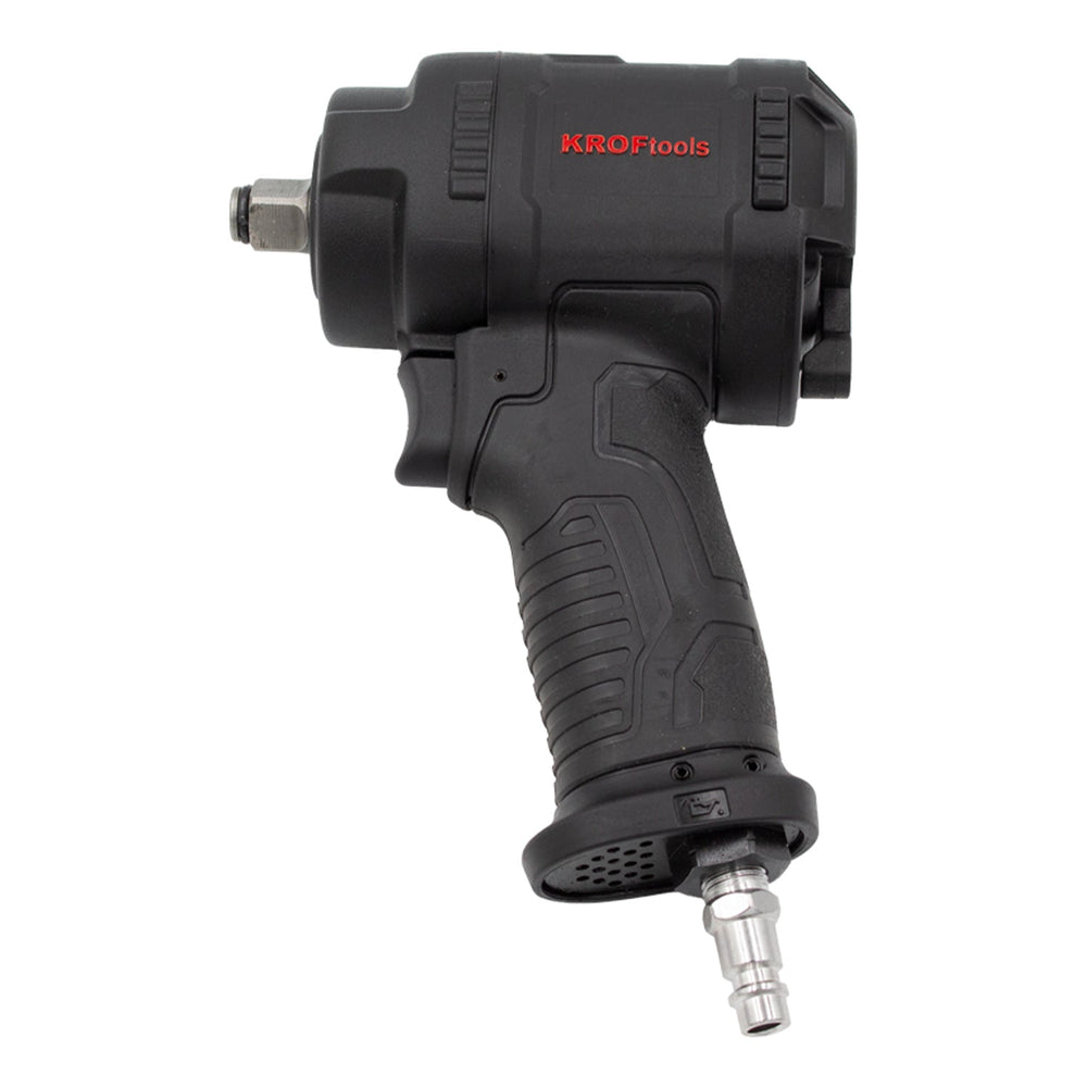 Avvitatore a impulsi extra corto, ad aria compressa con attacco quadro 1/2" 1200 Nm Kroftools