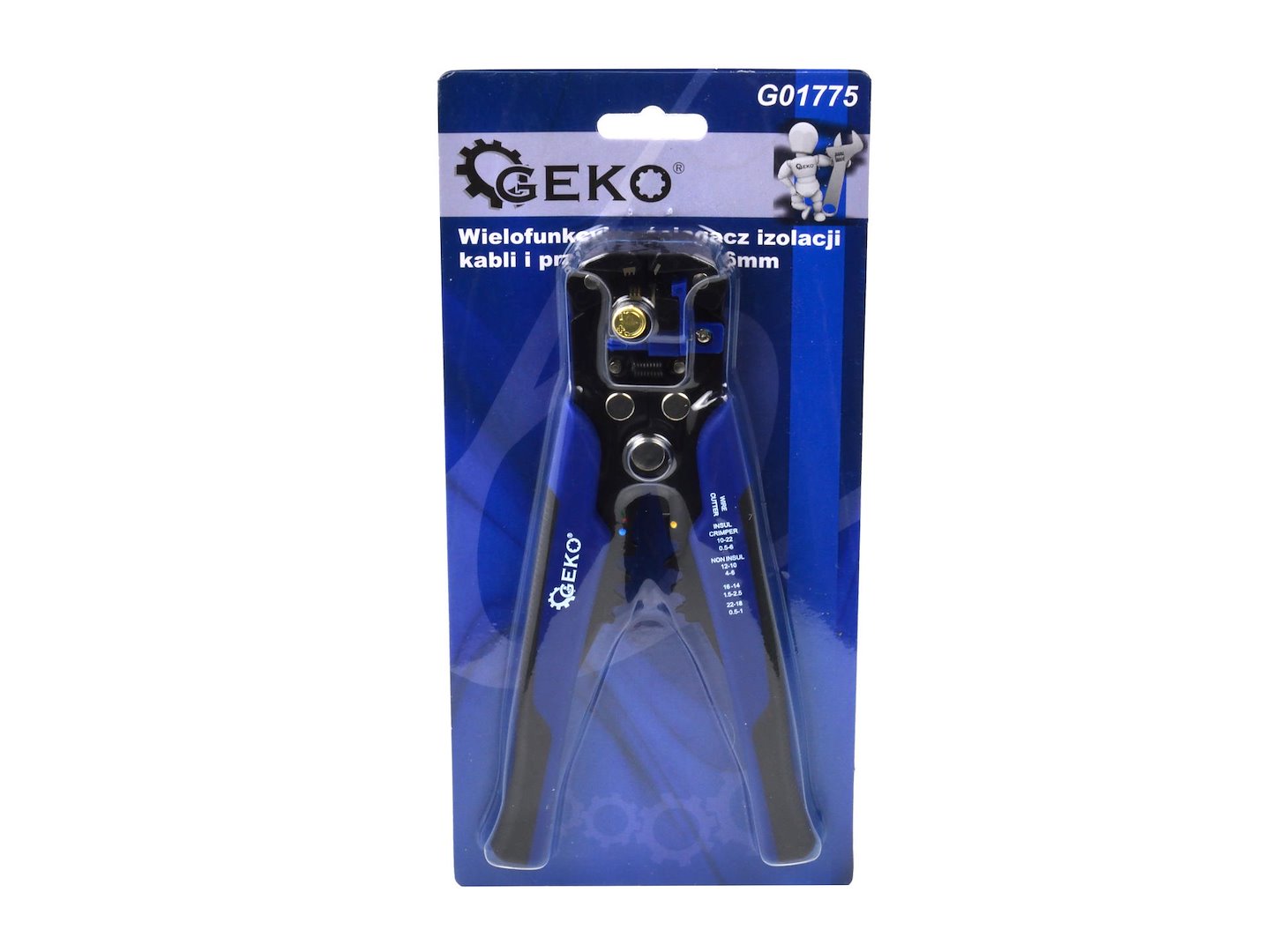Pinza multifunzione automatica per spelatura e crimpatura cavi 0,2–6 mm² ,spelafili automatico Geko