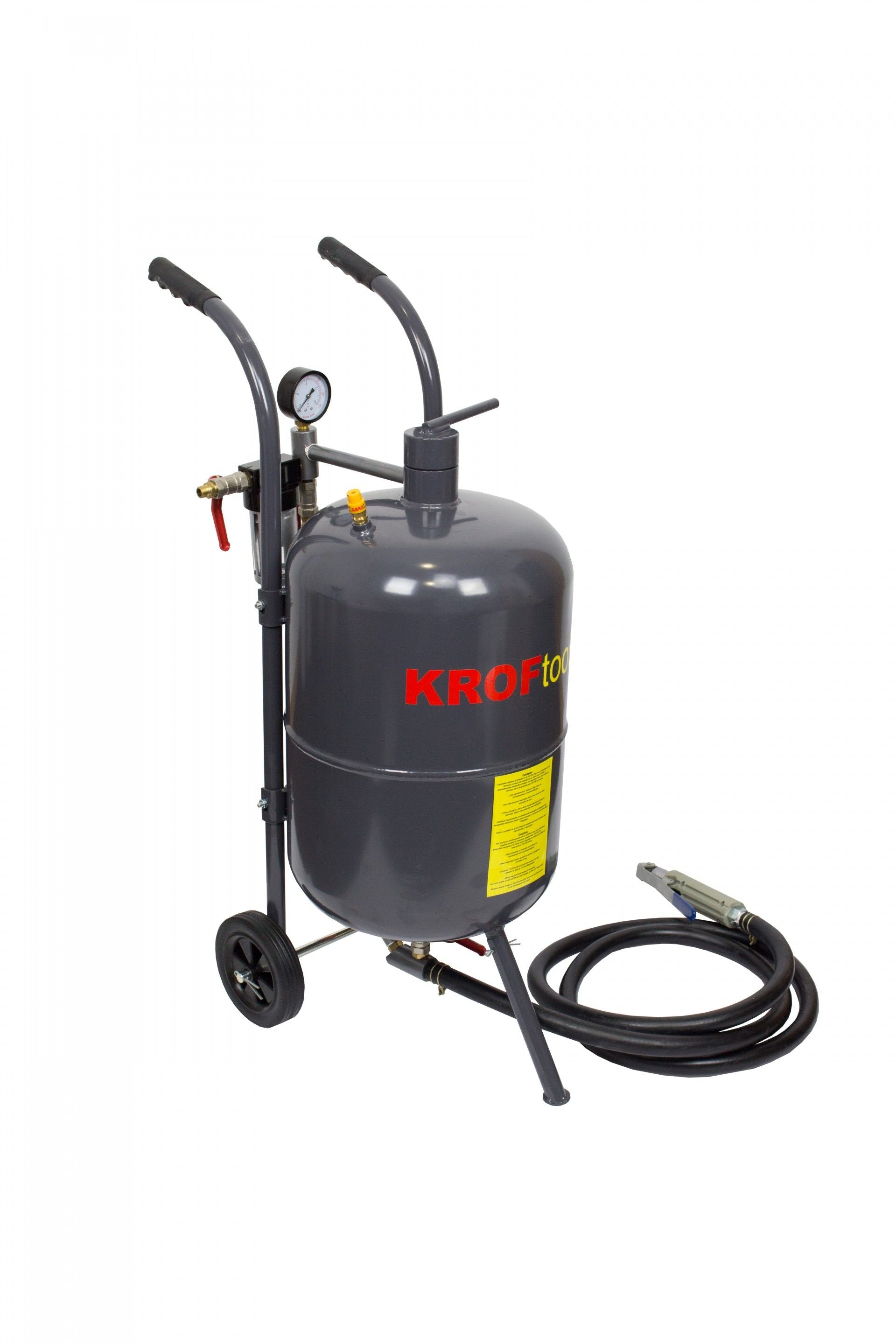 Sabbiatrice, sabbiatrice pressione, serbatoio abrasivo portatile, per rimozione di vernice macchie ruggine, aria compressa con tubo e pistola, per esterni, 40 l Kroftools
