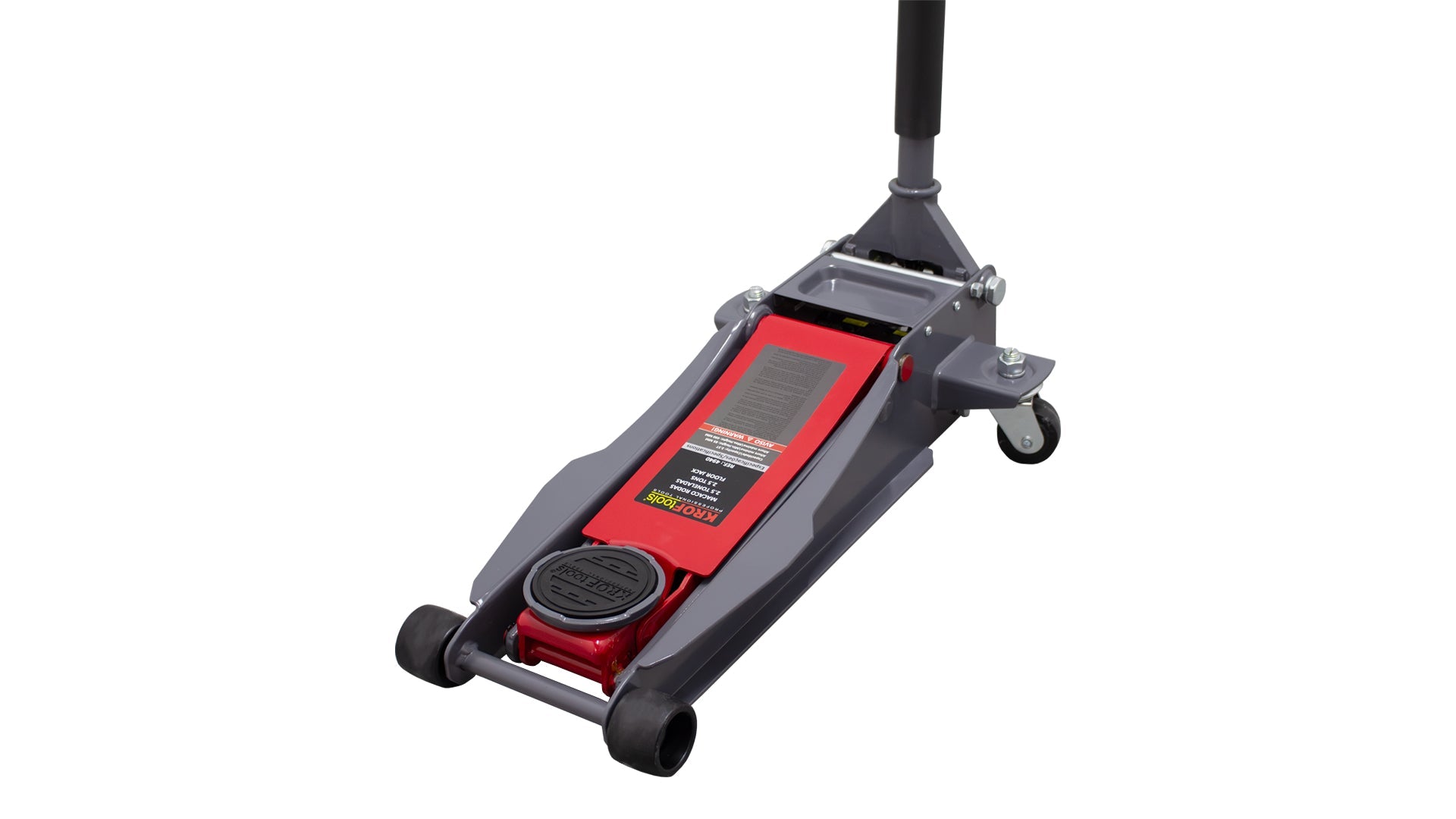 Cric idraulico 2,5t ribassato a doppio pistone – sollevatore per auto con ruote, Kroftools