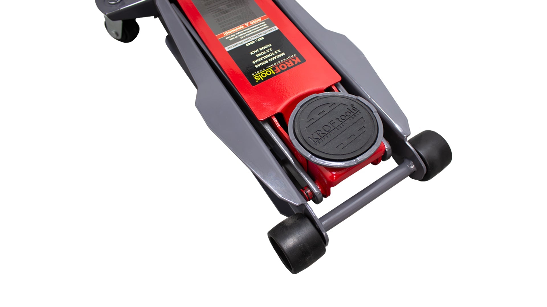 Cric idraulico 2,5t ribassato a doppio pistone – sollevatore per auto con ruote, Kroftools