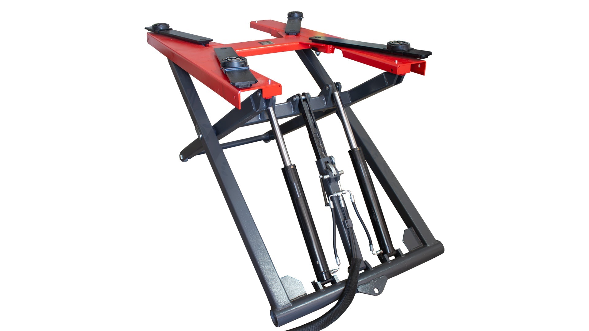 Ponte sollevatore idraulico a forbice per moto da officina capacità max. 3000kg altezza regolabile 130-1200 mm, ponte sollevatore alzamoto da officina operazione idraulica piattaforma