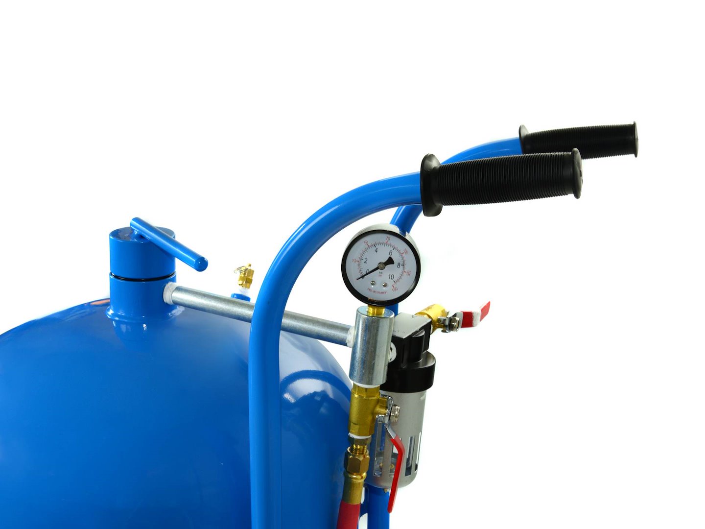 Sabbiatrice, sabbiatrice pressione, serbatoio abrasivo portatile, kit sabbiatura ad aria per rimozione di vernice macchie ruggine, aria compressa con tubo e pistola, 60-125 psi, 76 l