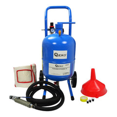 Sabbiatrice, sabbiatrice pressione, serbatoio abrasivo portatile, kit sabbiatura ad aria 4 ugelli in ceramica separatore olio-acqua per rimozione di vernice macchie ruggine, aria compressa con tubo e pistola, per esterni, 60-125 psi, 19 l, Geko