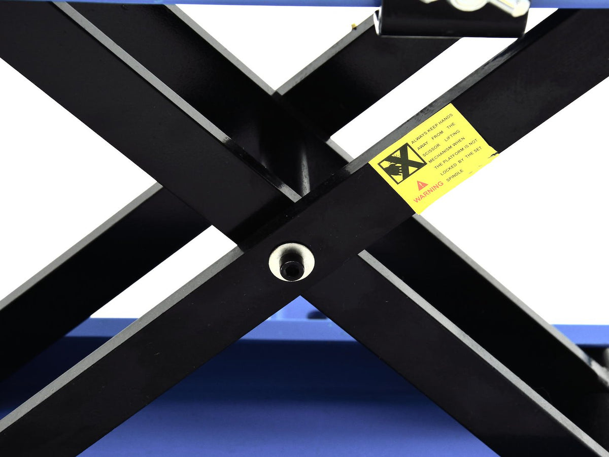 Ponte sollevatore cric idraulico a forbice per moto, da officina, capacità max. 500kg altezza regolabile 9-40 cm, cavalletto alzamoto con 2 selle antiscivolo, Premium