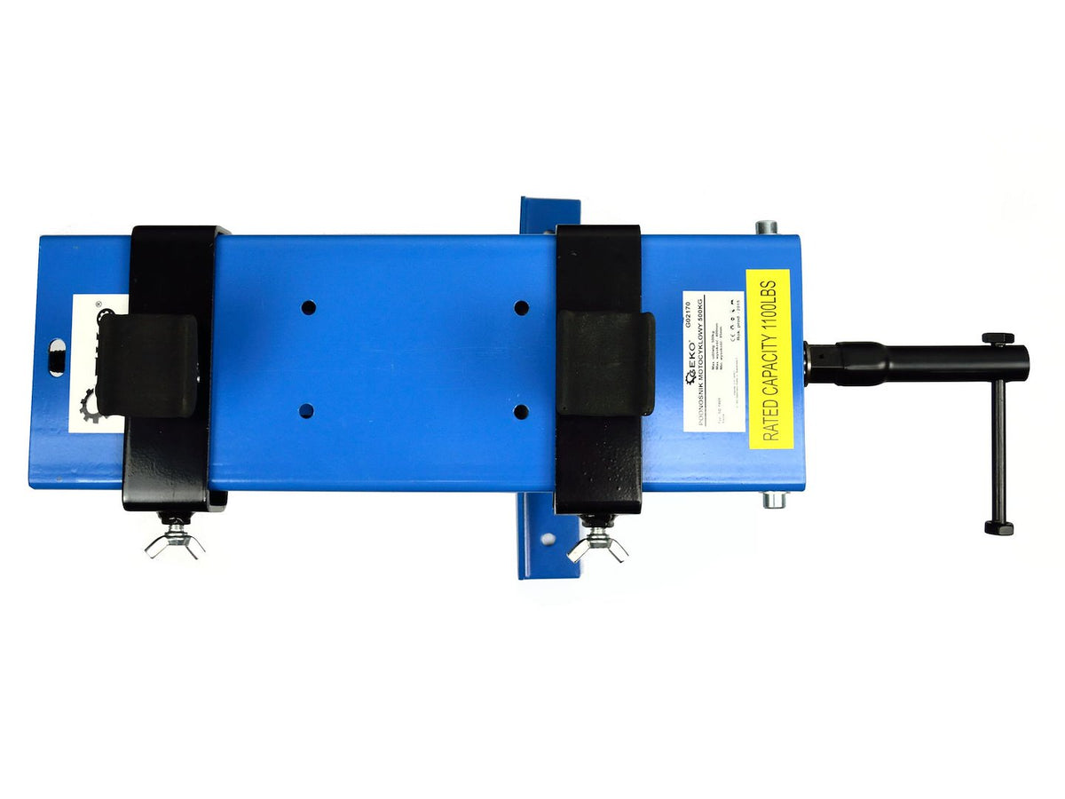 Ponte sollevatore cric idraulico a forbice per moto, da officina, capacità max. 500kg altezza regolabile 9-40 cm, cavalletto alzamoto con 2 selle antiscivolo, Premium