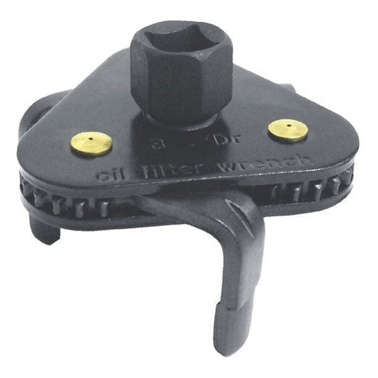 Chiave per la rimozione del filtro dell'olio, strumento a 3 griffe-ganasce-bracci, regolabile con 3/8'' e 1/2", adattatore chiave filtro olio universale filtro rimovibile diametro 63–102 mm, Gebo Tools
