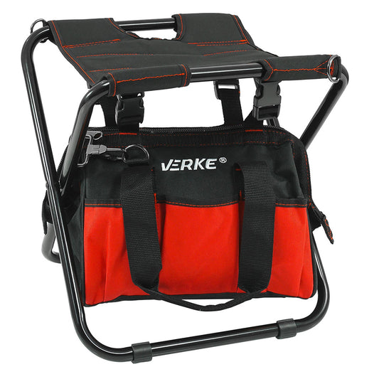 Sedia portatile - sedia pieghevole leggera con borsa porta attrezzi, zaino da pesca e sgabello portatile per pesca, escursioni e campeggio all'aperto, picnic, viaggi, barbecue e spiaggia, officina, Verke