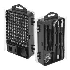 Cacciaviti precisione set, kit professionali, kit smontaggio e riparazione per componenti elettronici, occhiali, orologio, 110 pezzi